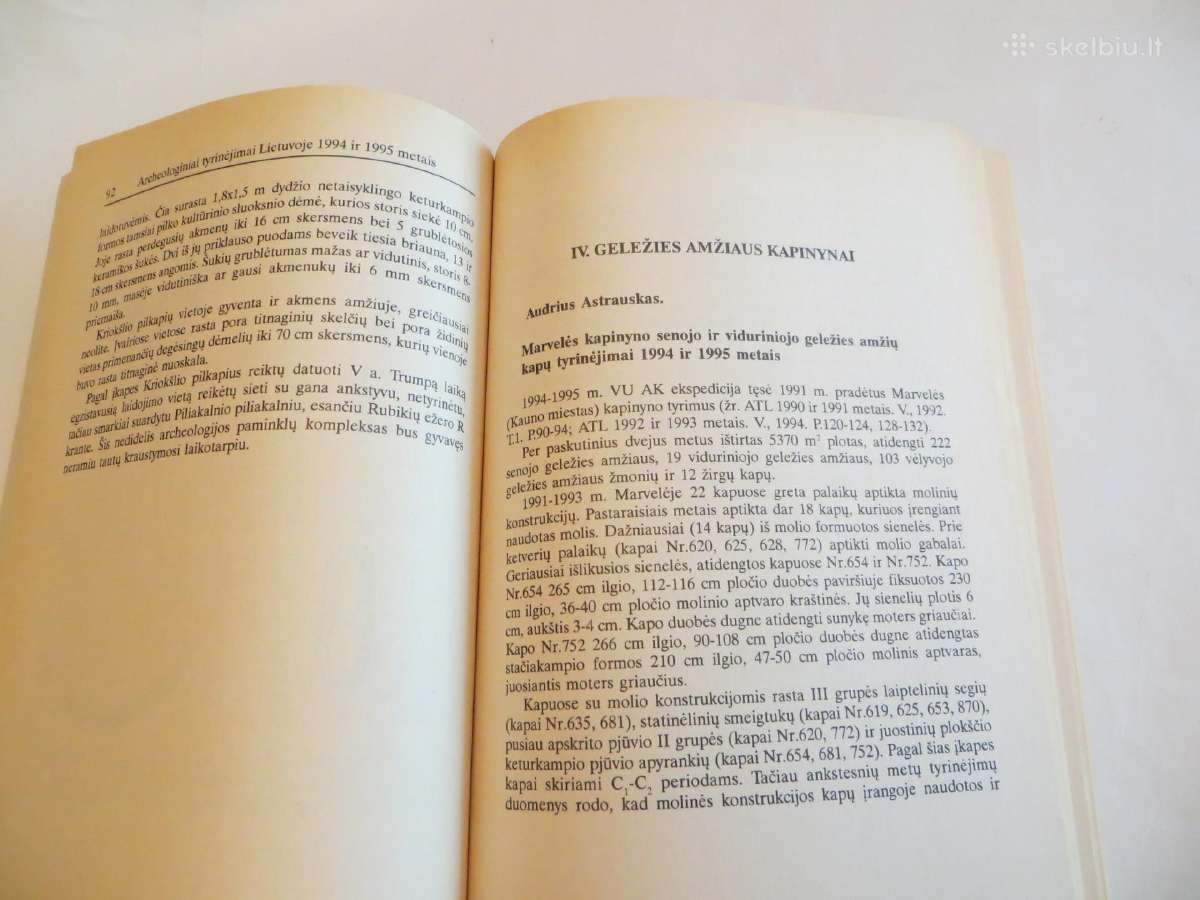 Knyga Archeologiniai tyrinėjimai Lietuvoje 1994-95 - nuotraukos Nr. 13