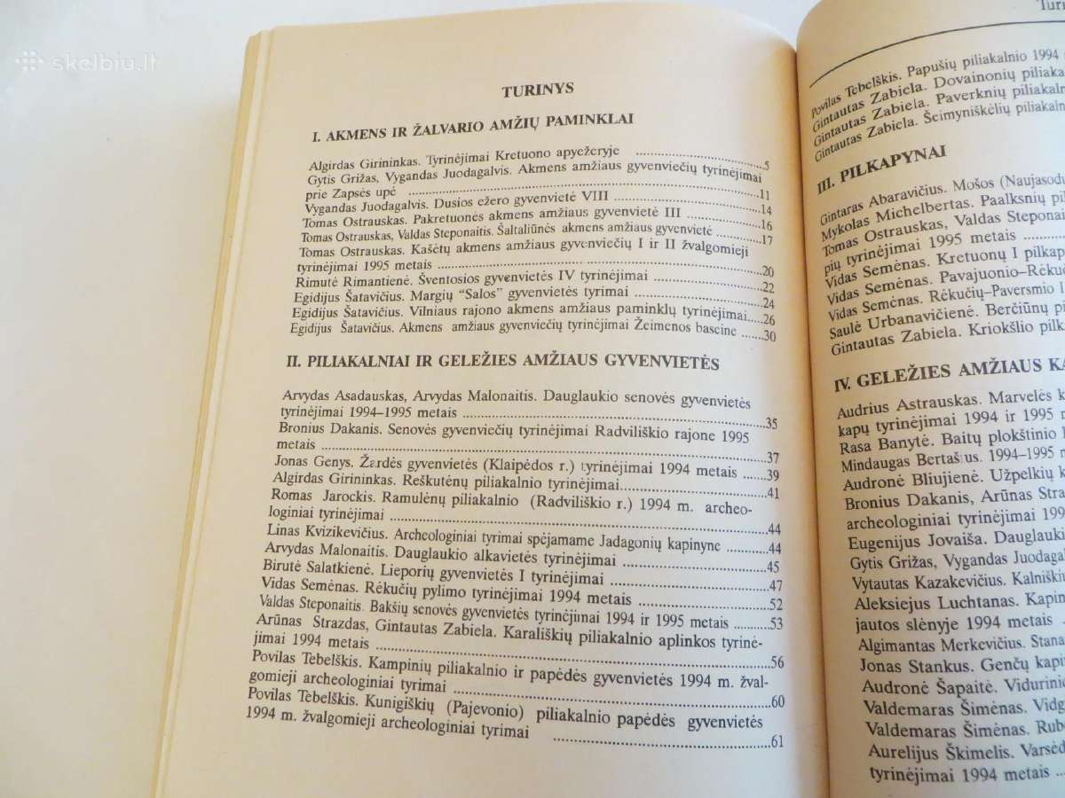 Knyga Archeologiniai tyrinėjimai Lietuvoje 1994-95 - nuotraukos Nr. 28