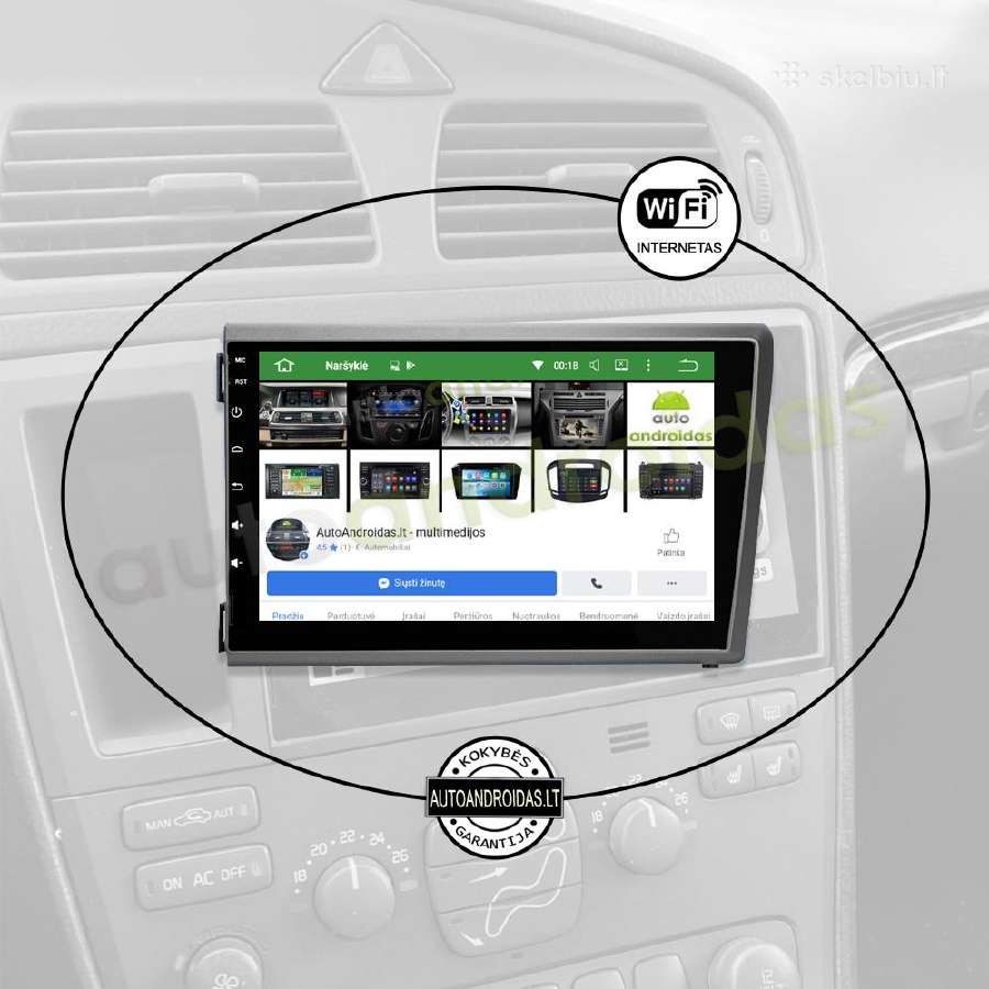Volvo S60 V70 XC70 XC90 2000-04 Android multimedia - nuotraukos Nr. 4