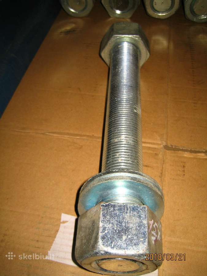 Cinkuotos smeigės 1 5/8" x 330 mm + 2 veržlės - nuotraukos Nr. 6