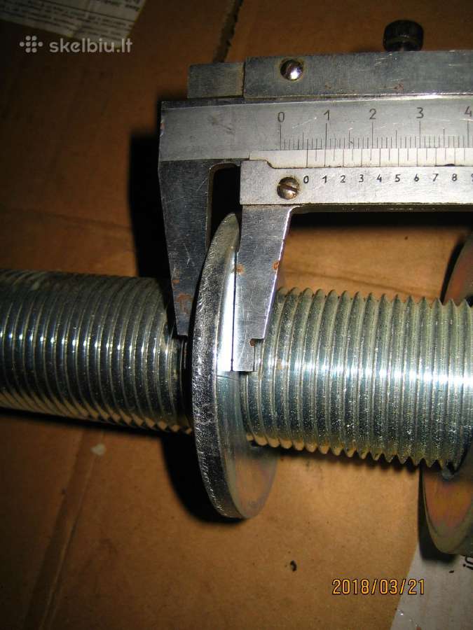 Cinkuotos smeigės 1 5/8" x 330 mm + 2 veržlės - nuotraukos Nr. 7