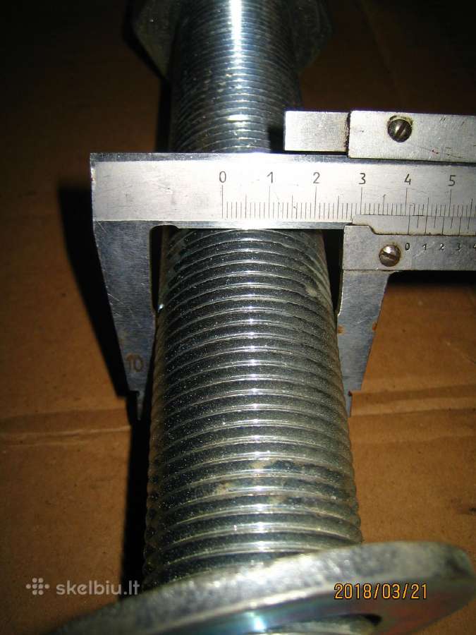 Cinkuotos smeigės 1 5/8" x 330 mm + 2 veržlės - nuotraukos Nr. 9