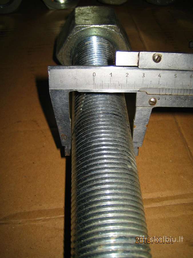 Cinkuotos smeigės 1 5/8" x 330 mm + 2 veržlės - nuotraukos Nr. 10