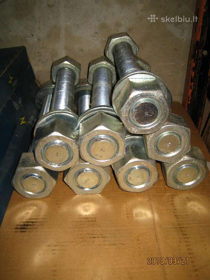 Cinkuotos smeigės 1 5/8" x 330 mm + 2 veržlės - nuotraukos Nr. 11
