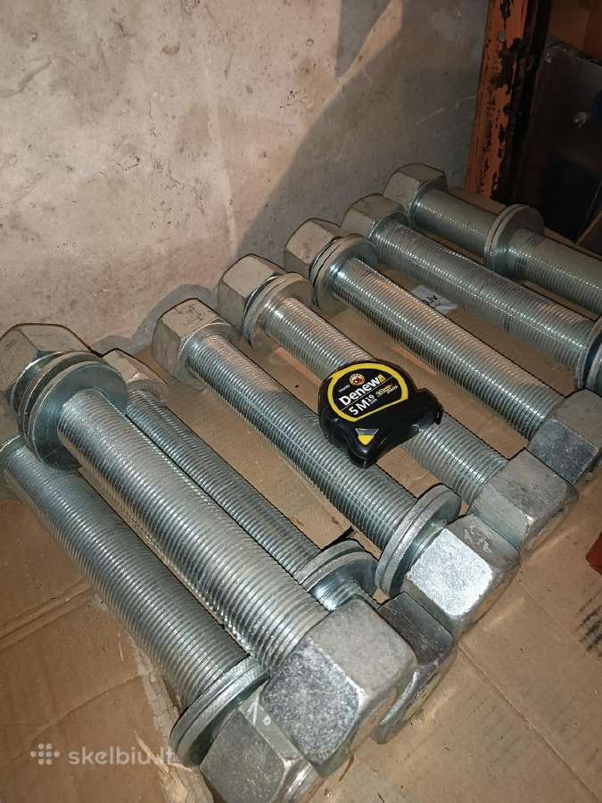 Cinkuotos smeigės 1 5/8" x 330 mm + 2 veržlės - nuotraukos Nr. 15