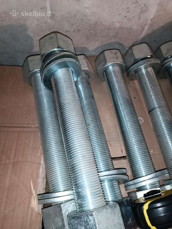 Cinkuotos smeigės 1 5/8" x 330 mm + 2 veržlės - nuotraukos Nr. 17