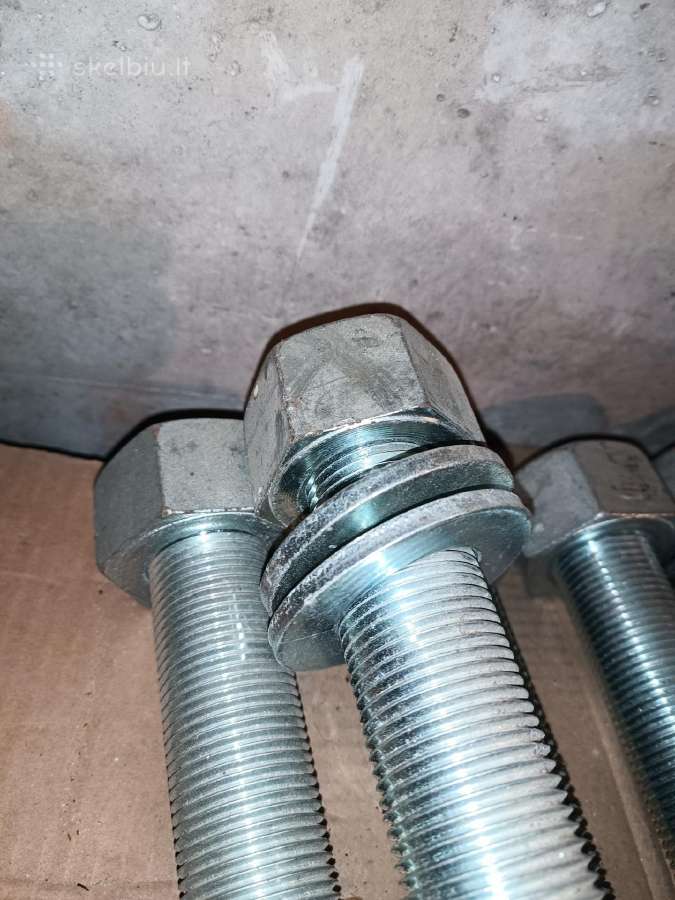 Cinkuotos smeigės 1 5/8" x 330 mm + 2 veržlės - nuotraukos Nr. 18