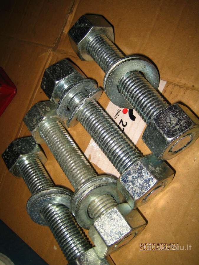 Cinkuotos smeigės 1" x 160 mm + 2 veržlės - nuotraukos Nr. 9