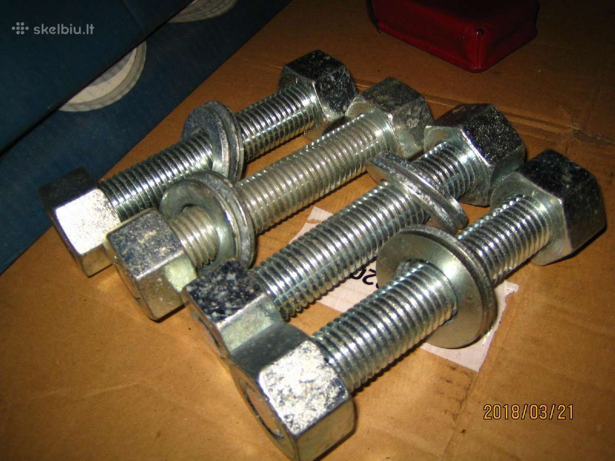 Cinkuotos smeigės 1" x 160 mm + 2 veržlės - nuotraukos Nr. 10