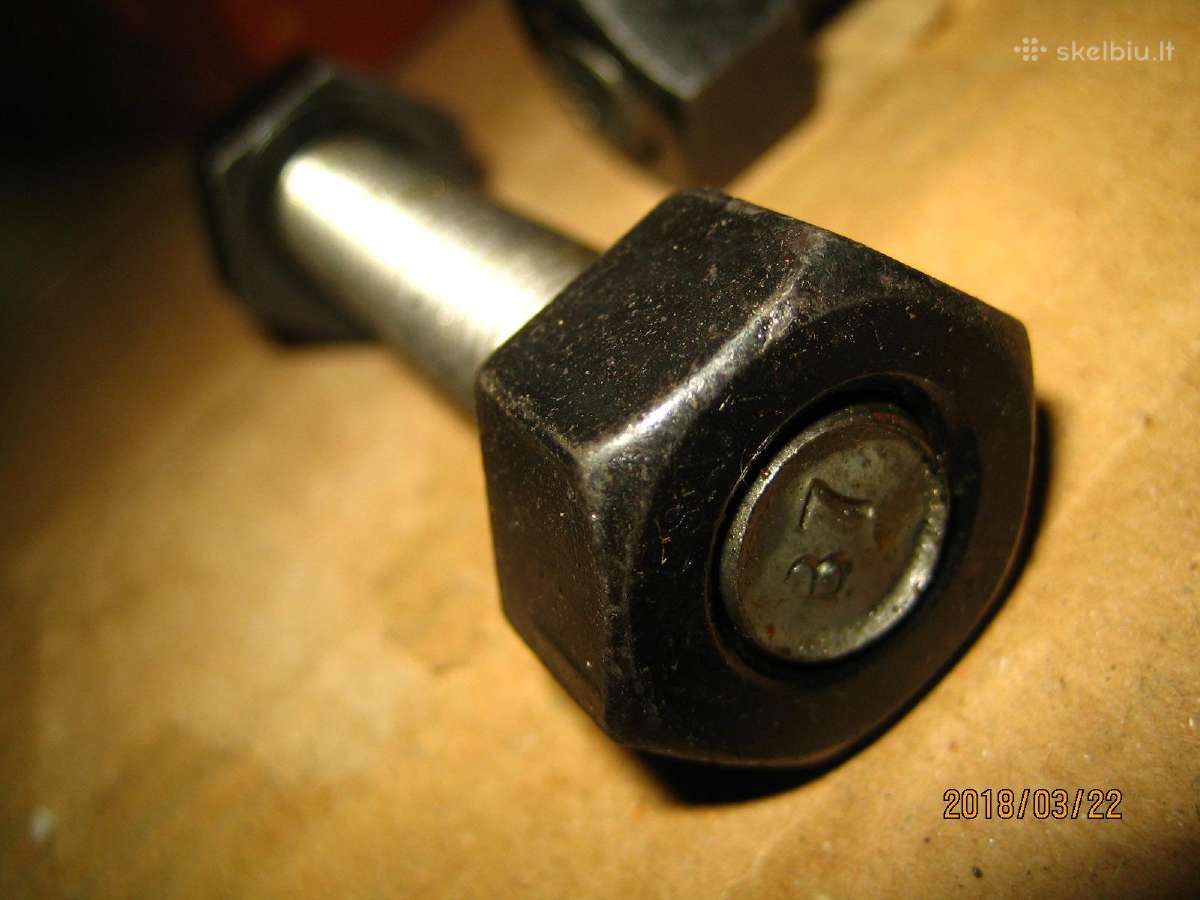 B7 klasės smeigės M12+ 2 veržlės - nuotraukos Nr. 4