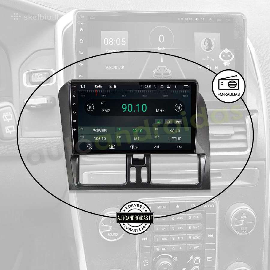 Volvo XC60 2008-17 Android multimedia Usb/GPS/WiFi - nuotraukos Nr. 4