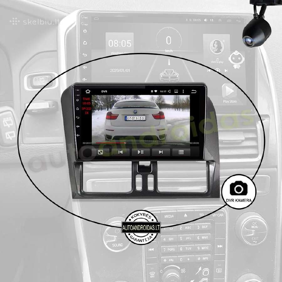 Volvo XC60 2008-17 Android multimedia Usb/GPS/WiFi - nuotraukos Nr. 8