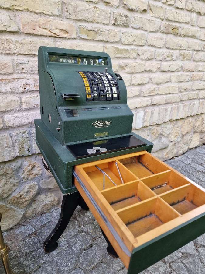 Vintažinis mid century "National" kasos aparatas - nuotraukos Nr. 10