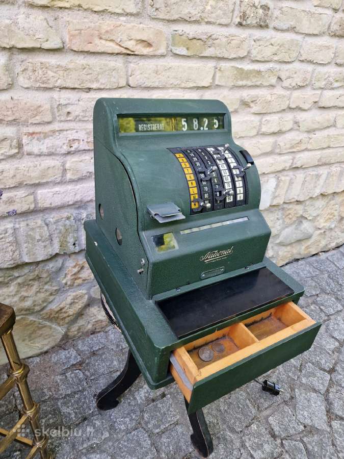 Vintažinis mid century "National" kasos aparatas - nuotraukos Nr. 24