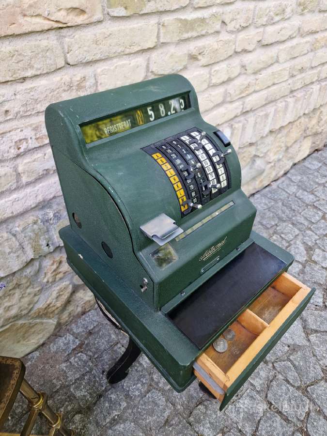 Vintažinis mid century "National" kasos aparatas - nuotraukos Nr. 25