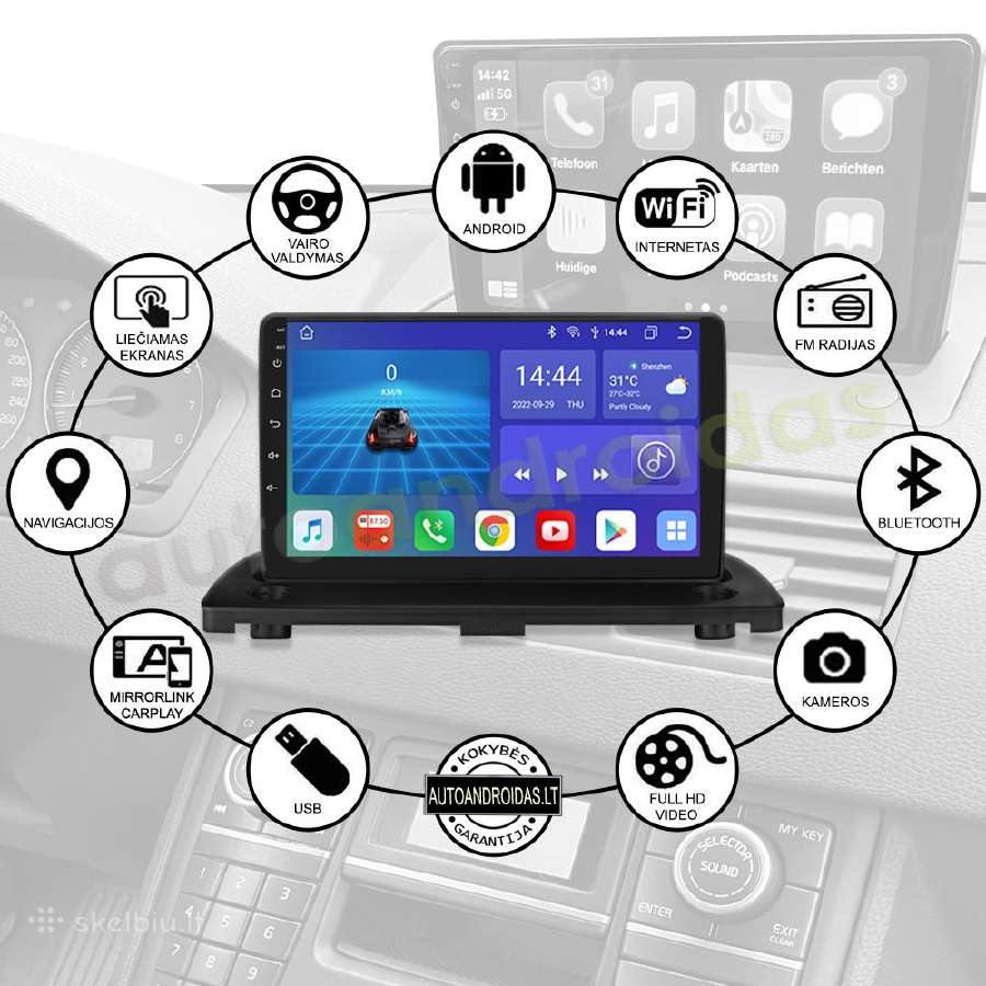 Volvo XC90 2004-14 Android multimedia Usb/GPS/WiFi - nuotraukos Nr. 2