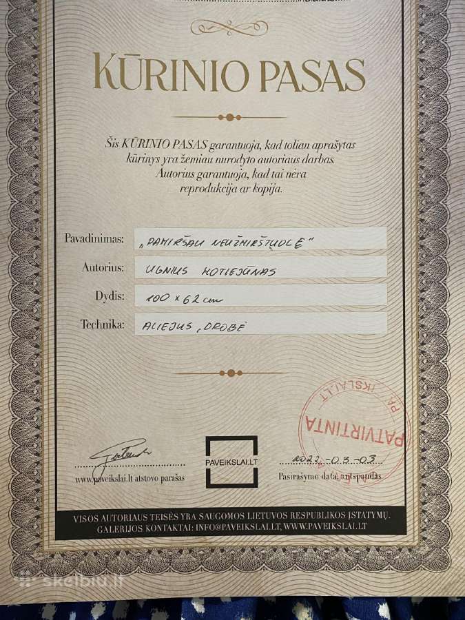 U. Motiejūno paveikslas ‘Pamiršau neužmirštuolę - nuotraukos Nr. 6