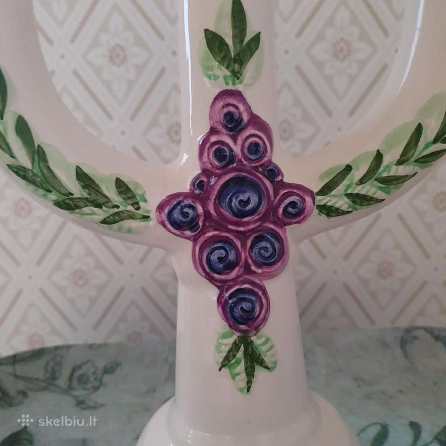 Rosa Ljung keramikinė žvakidė vintage nuo 1970m. - nuotraukos Nr. 3