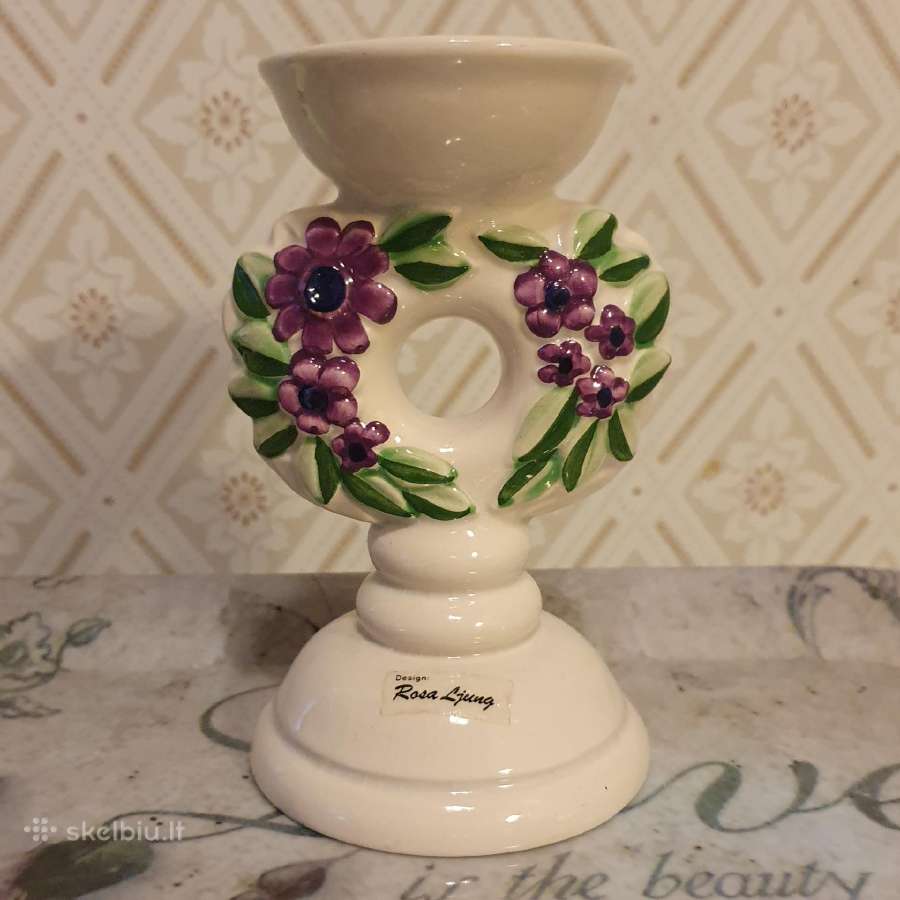 Rosa Ljung keramikos žvakidė vintage nuo 1970 m.