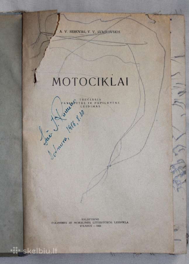 Motociklai knyga 1956 m. - nuotraukos Nr. 2