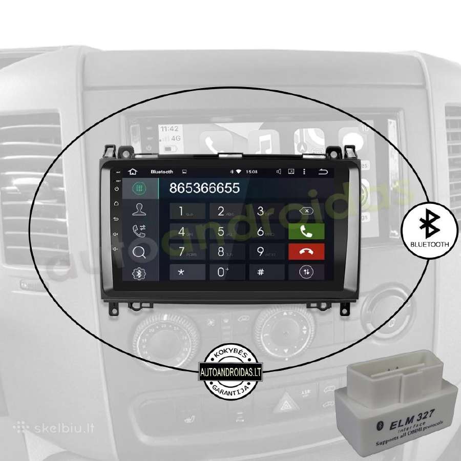 Sprinter Crafter 2004-12 Android multimedia GPS - nuotraukos Nr. 5