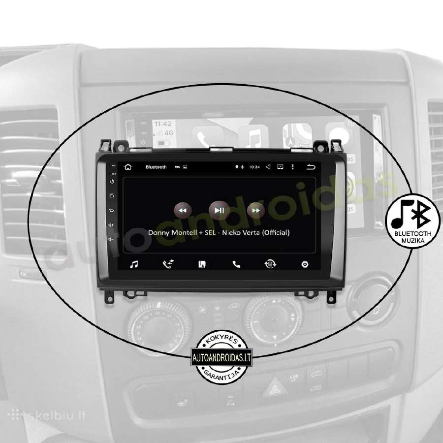Sprinter Crafter 2004-12 Android multimedia GPS - nuotraukos Nr. 6