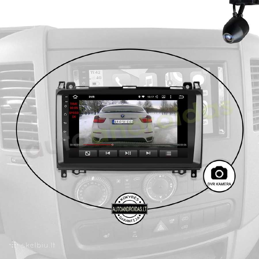 Sprinter Crafter 2004-12 Android multimedia GPS - nuotraukos Nr. 8