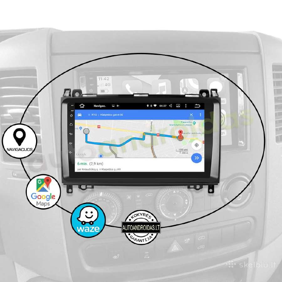 Sprinter Crafter 2004-12 Android multimedia GPS - nuotraukos Nr. 11