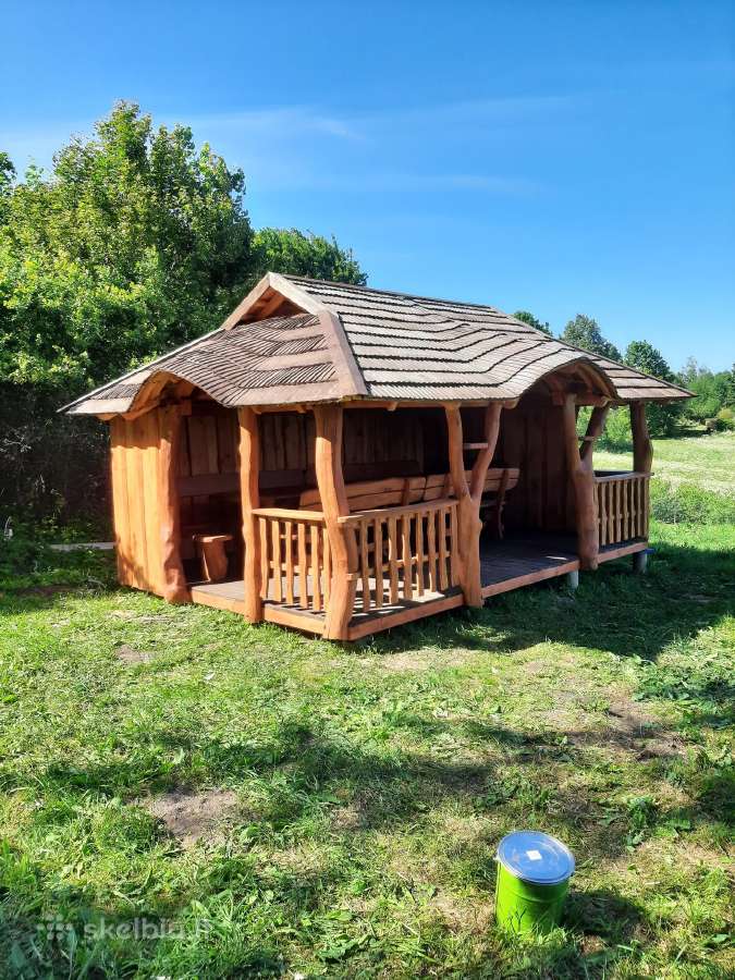 Pavėsinės, šulinio apdaila,vaikų žaidimų aikštelės - nuotraukos Nr. 9