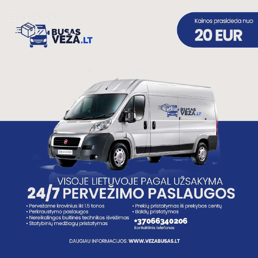 Krovinių pervežimas/užnešimasVilniuje nuo 20eur - nuotraukos Nr. 2