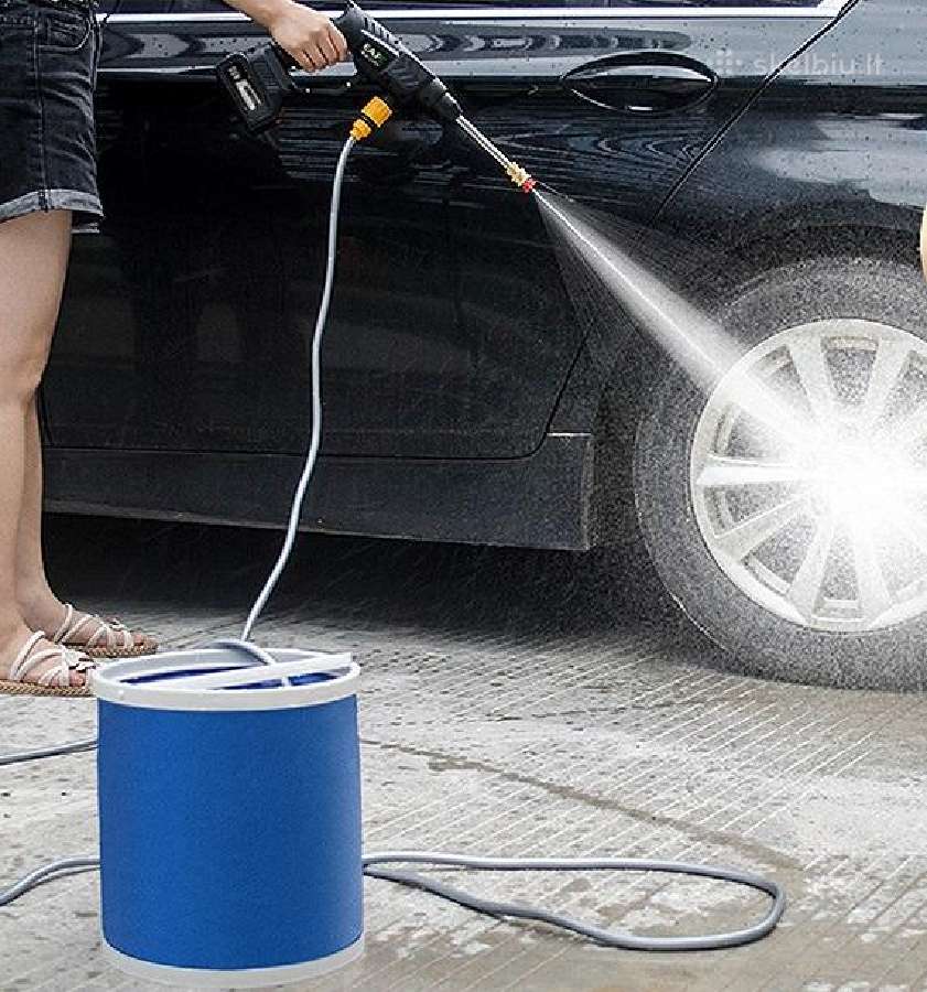 Nauja akumuliatorinė aukšto slėgio plovykla 2x4ah - nuotraukos Nr. 4