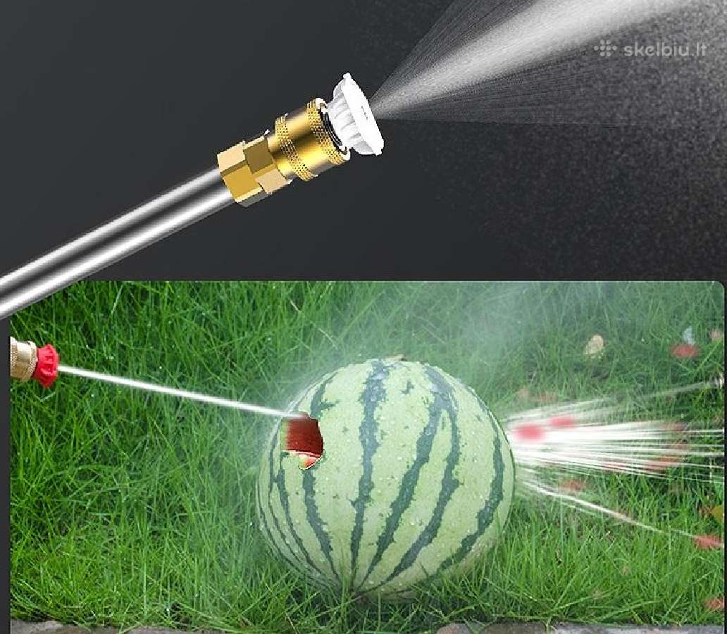 Nauja akumuliatorinė aukšto slėgio plovykla 2x4ah - nuotraukos Nr. 8