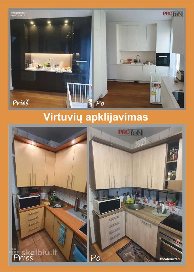Baldų Apklijavimas Plėvele - nuotraukos Nr. 6