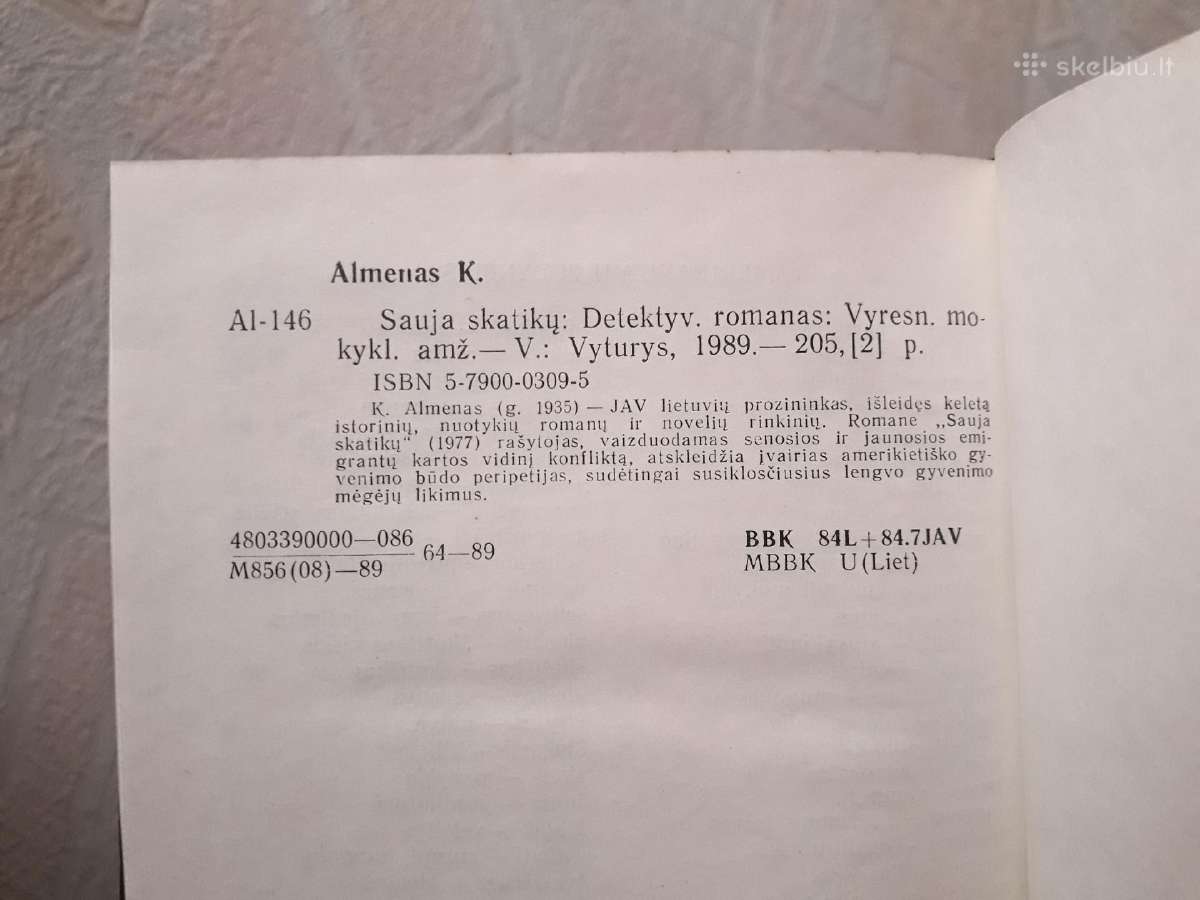 Kazys Almenas "Sauja skatikų" 1989 metai - nuotraukos Nr. 3
