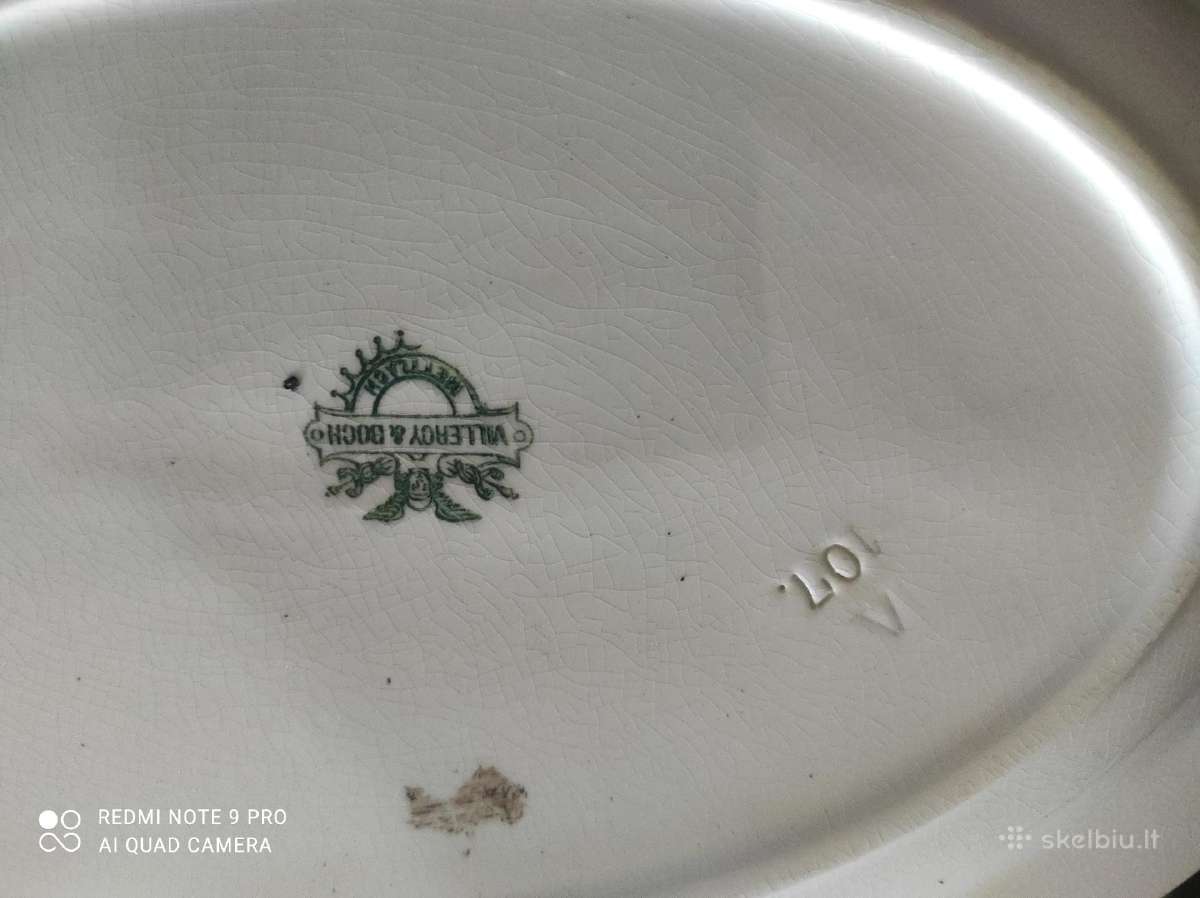 Vintažinis labai sena lėkštė villeroy&boch - nuotraukos Nr. 4