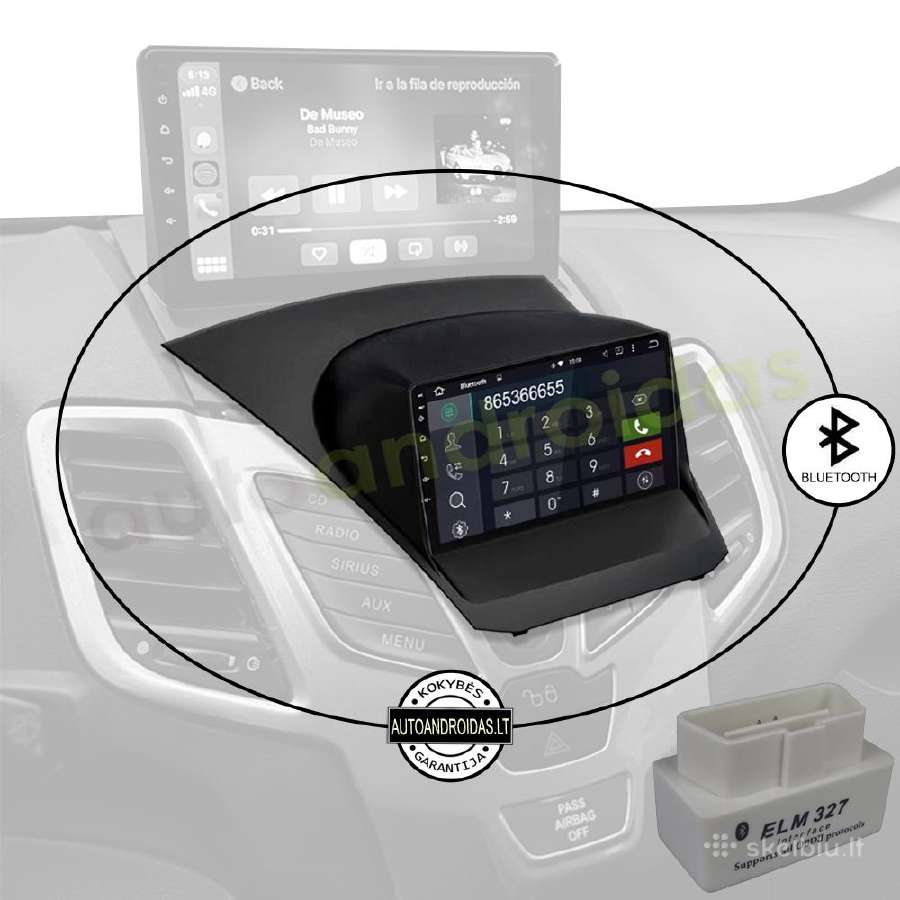 Ford Fiesta Mk6 2009-18 android multimedia WiFi/bt - nuotraukos Nr. 5