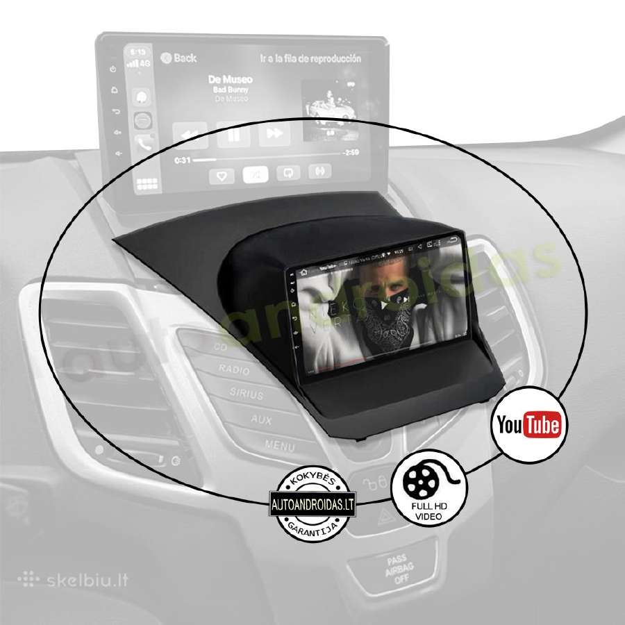 Ford Fiesta Mk6 2009-18 android multimedia WiFi/bt - nuotraukos Nr. 9