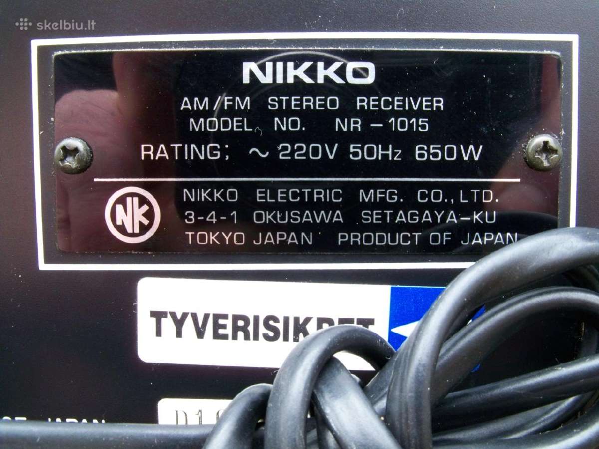 Nikko Nr 1015. Na-750. Sanyo. Tohsiba. Nad 3020. - nuotraukos Nr. 8