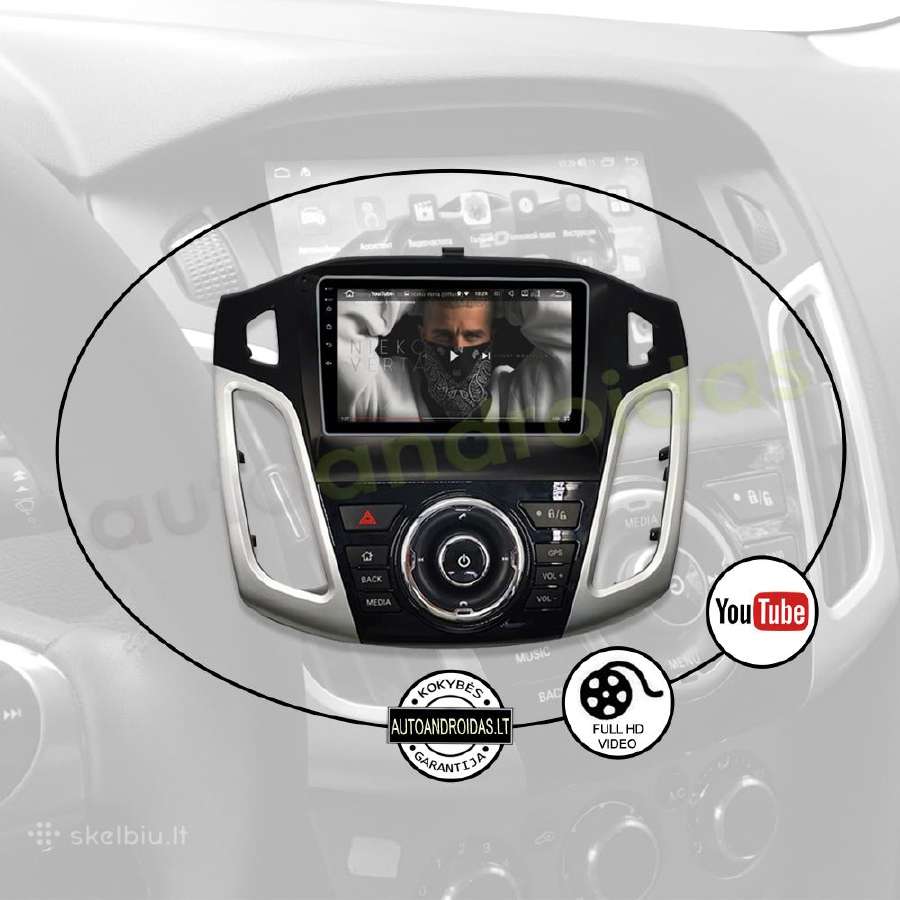 Ford Focus 2011-19 Android multimedia Usb/GPS/WiFi - nuotraukos Nr. 9