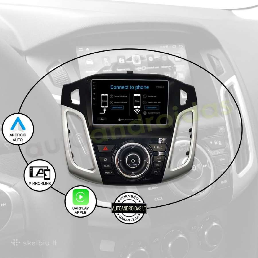 Ford Focus 2011-19 Android multimedia Usb/GPS/WiFi - nuotraukos Nr. 10
