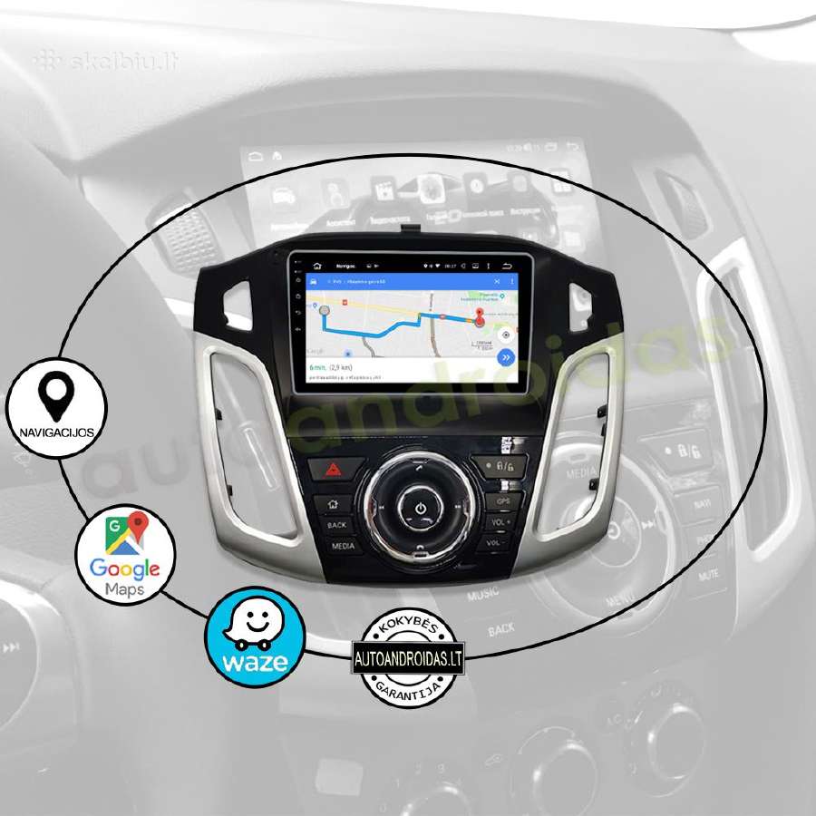 Ford Focus 2011-19 Android multimedia Usb/GPS/WiFi - nuotraukos Nr. 11