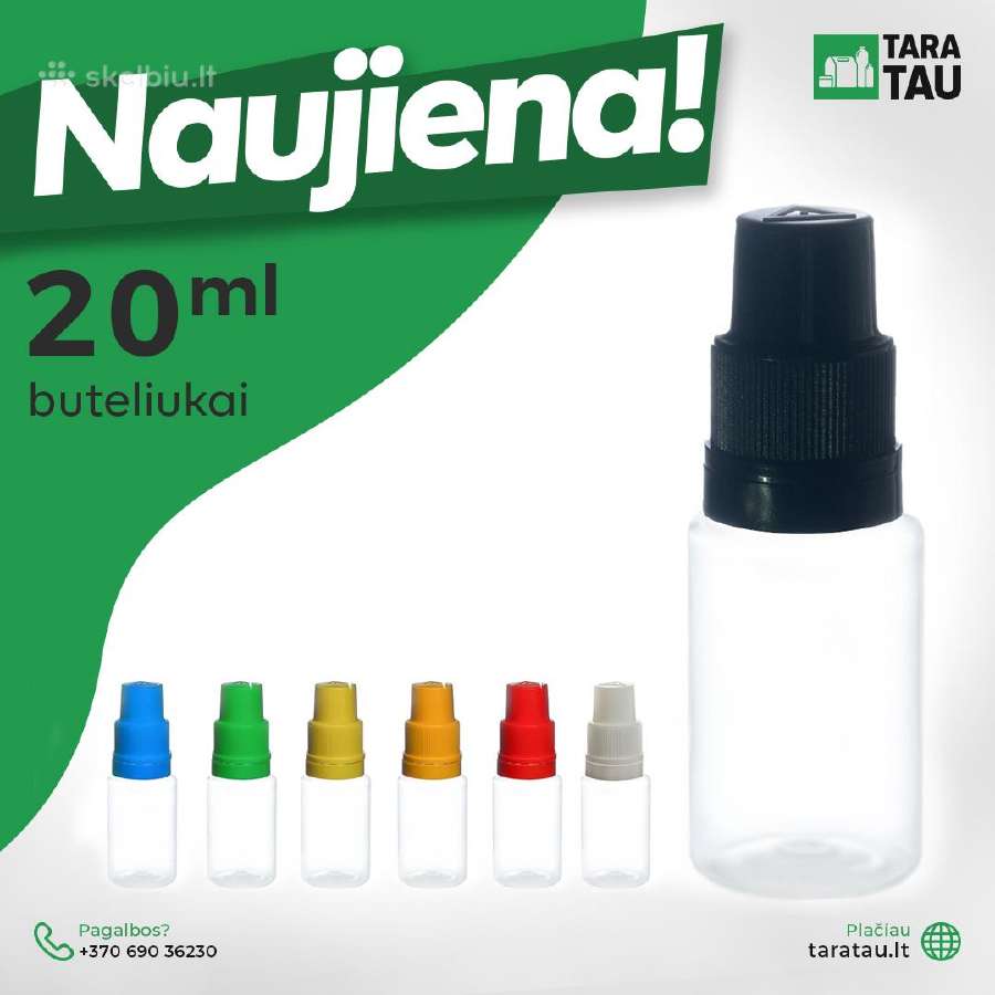 20ml talpos plastikiniai buteliukai - nuotraukos Nr. 2