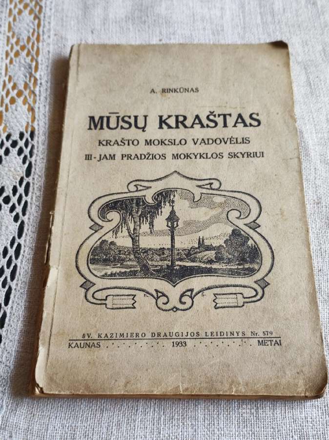 Tarpukario vadovėlis A.rinkūnas Mūsų kraštas