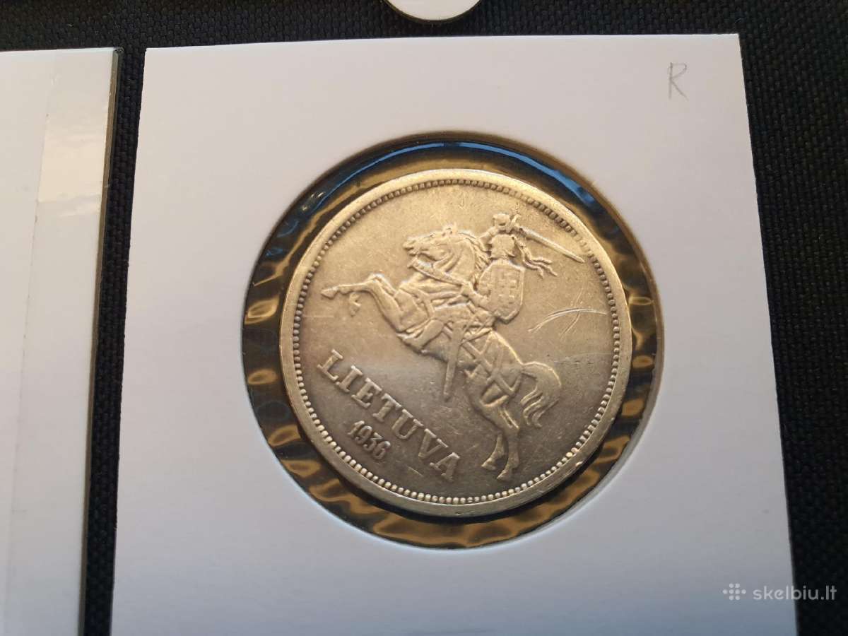 1936 m 5 litai Basanavičius x2 vnt. - nuotraukos Nr. 6