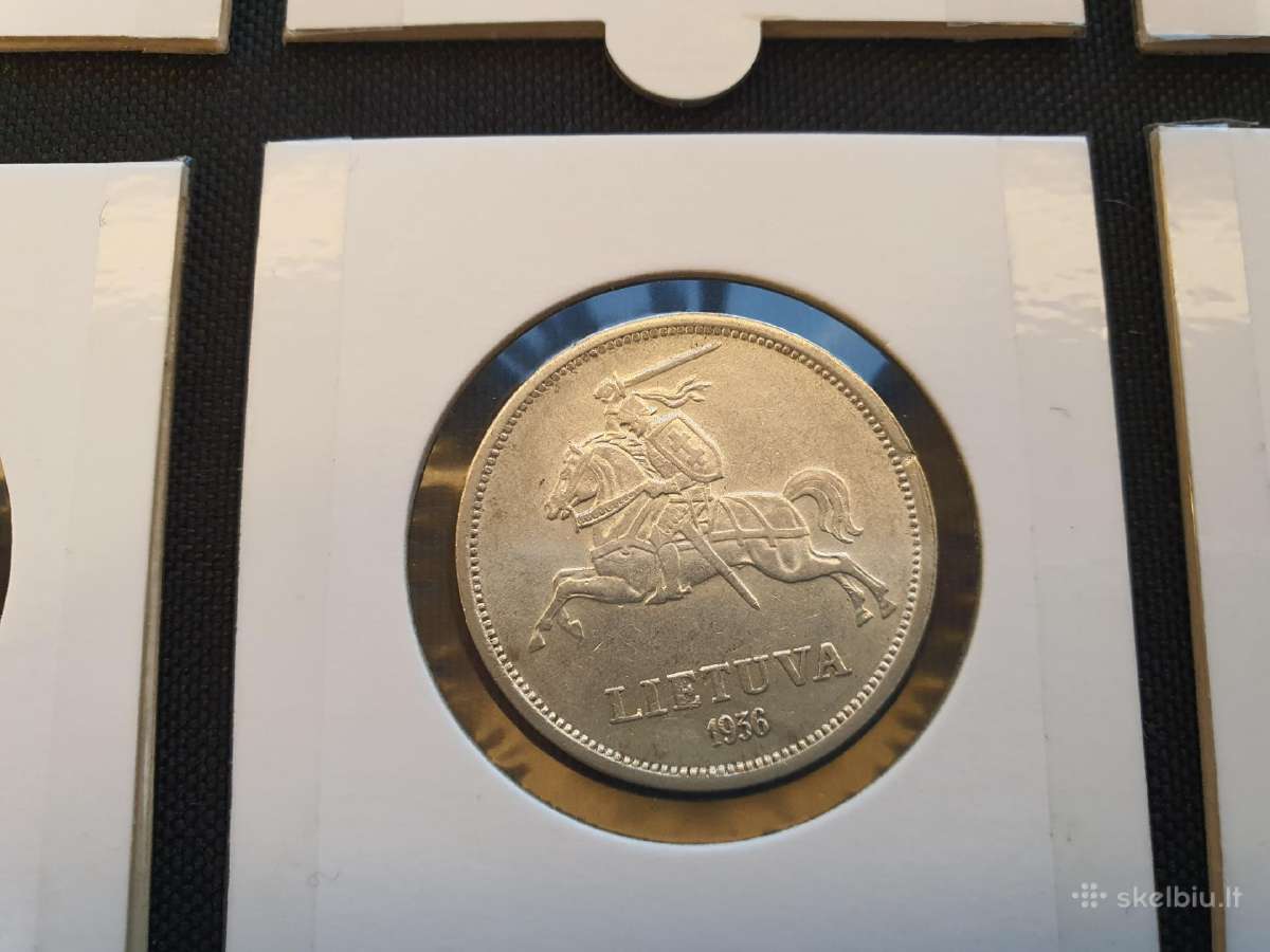 1936 m 5 litai Basanavičius x2 vnt. - nuotraukos Nr. 7