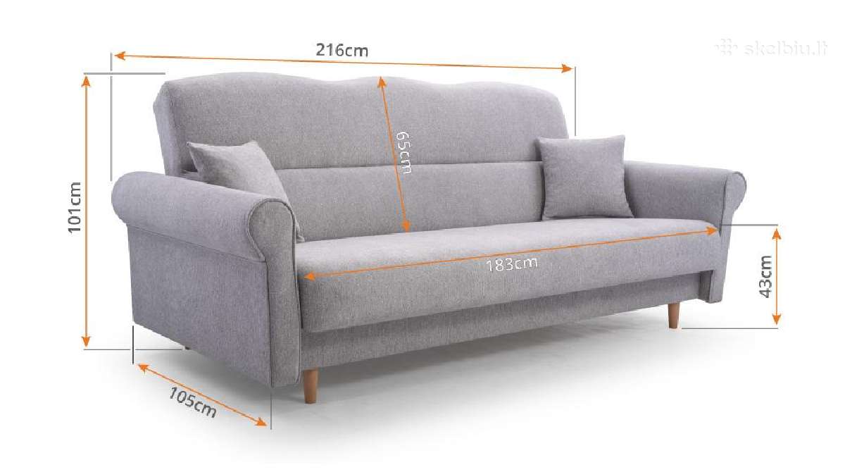 Sofa lova Loft, miegama, patalų dėžė - nuotraukos Nr. 7