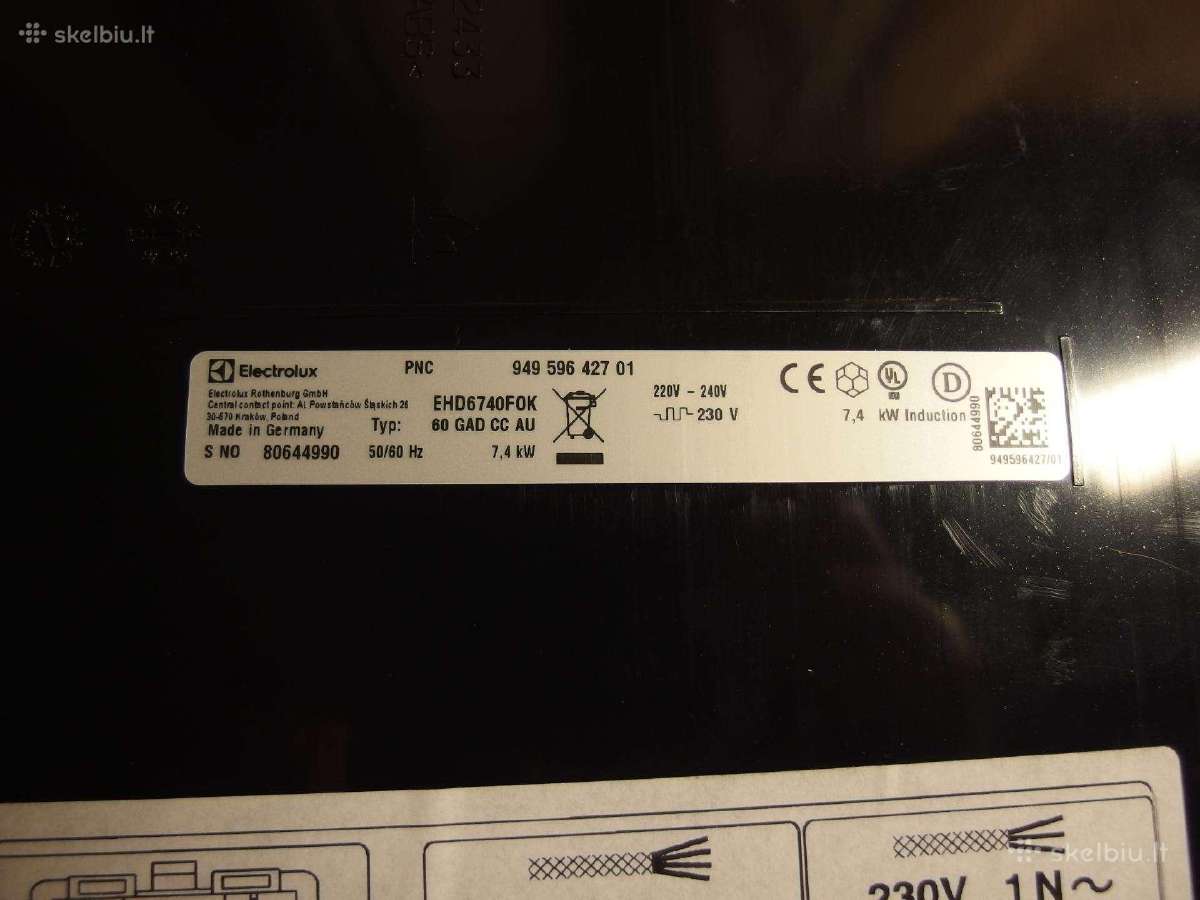 Electrolux indukcinės kaitlentės dalimis - nuotraukos Nr. 6