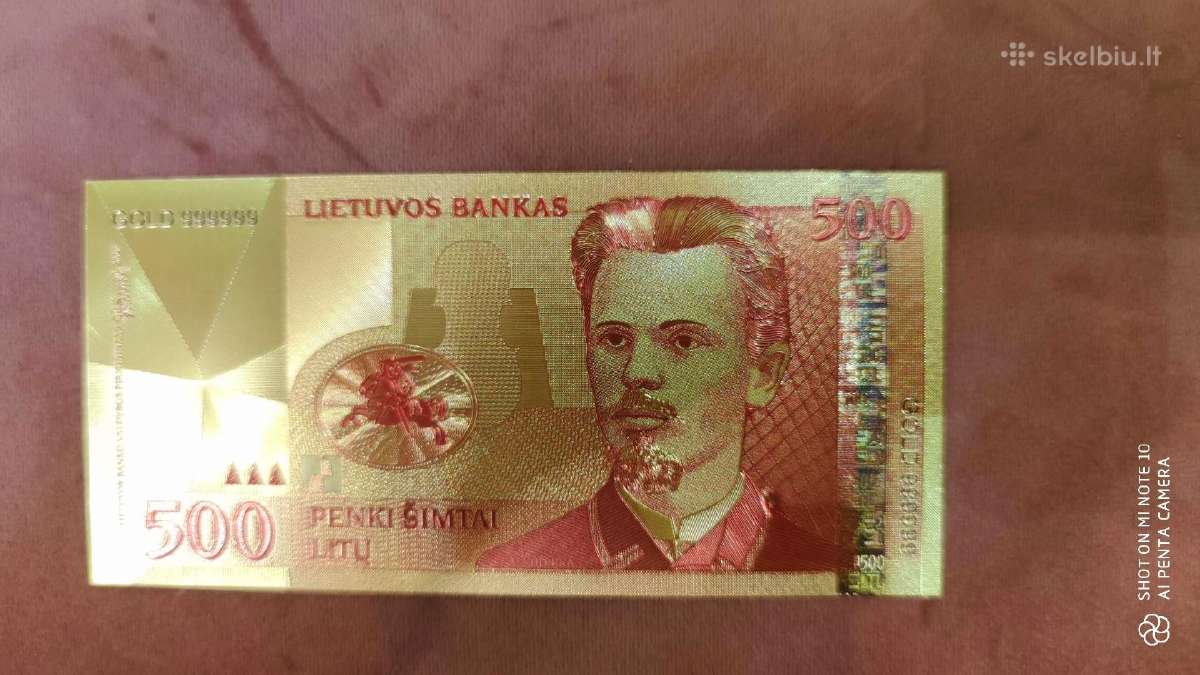 500litu padengti 24k aukso folija.