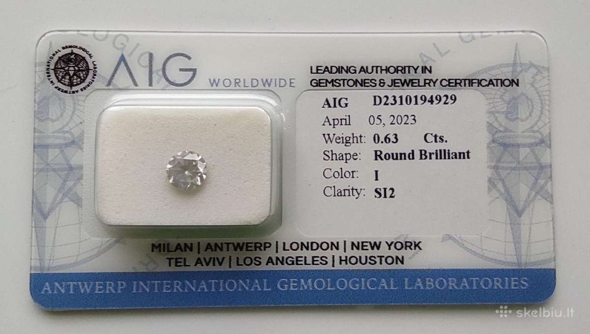 Briliantas natūralus 0.64 ct - nuotraukos Nr. 7