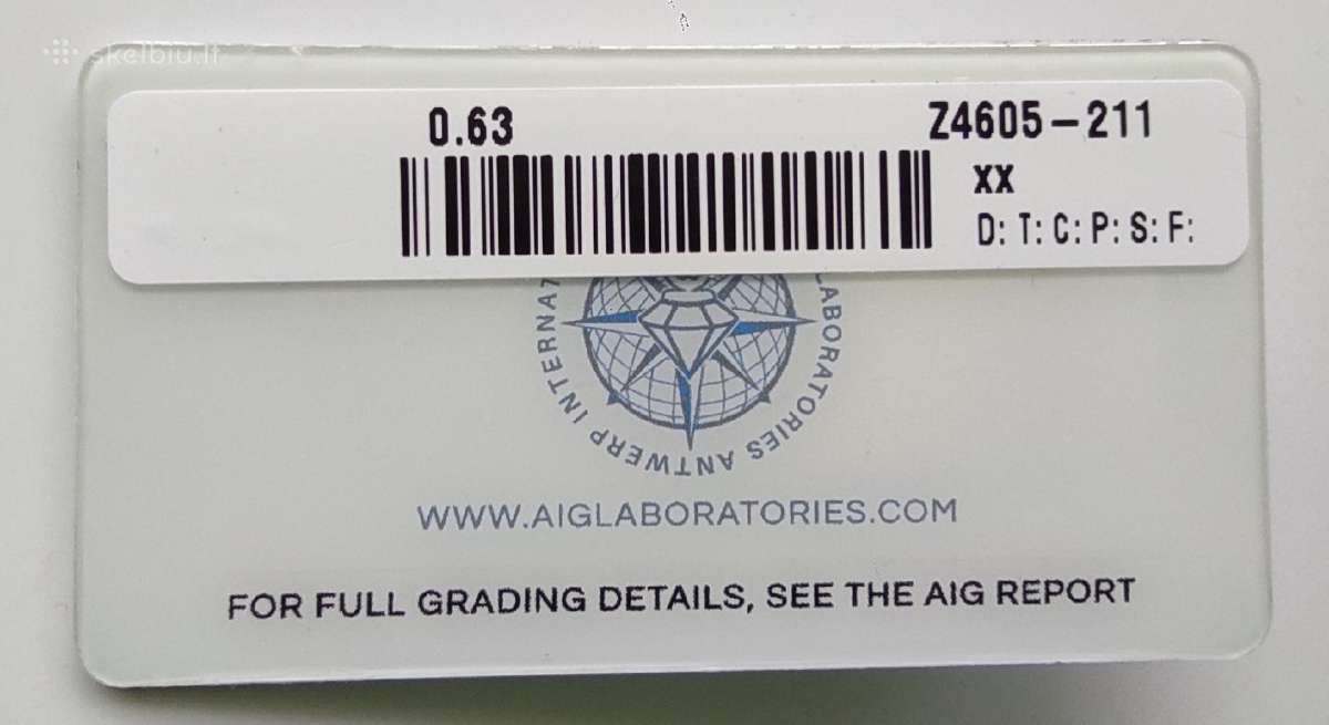 Briliantas natūralus 0.64 ct - nuotraukos Nr. 8